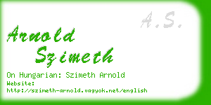 arnold szimeth business card